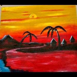 African print on cloth canvas